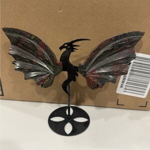 Metallic Dragon Figurine with Wings